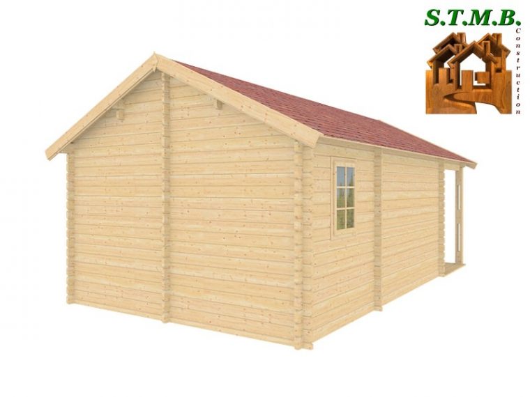Chalet En Bois En Kit Avec Terrasse Couverte Modèle Frene … pour Chalet 30M2 Habitable