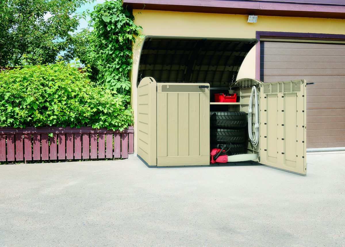 Chalet Jardin : Coffre Jardin Résine Multifonctions ... encequiconcerne Coffre Resine Exterieur