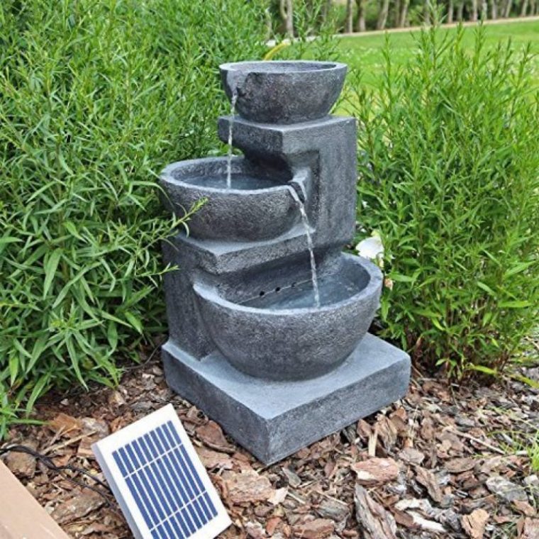fontaine de jardin solaire castorama
