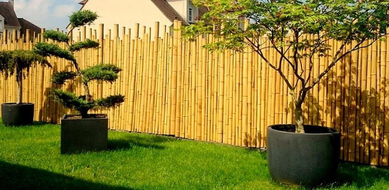 Cloture En Bambou Zen, Jardin, Terrasse. Idée Nature … serapportantà Cloture Decorative Pour Jardin