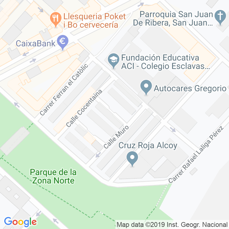 Código Postal Calle Benilloba En Alcoi/Alcoy … dedans Codigo Postal Ciudad Jardin