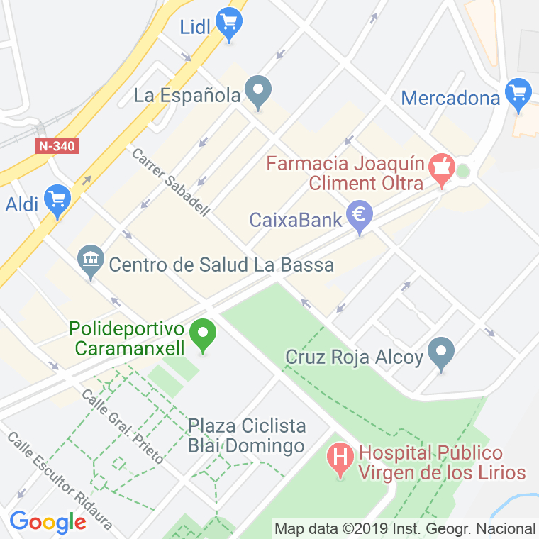 Código Postal Calle Sabadell En Alcoi/Alcoy … serapportantà Codigo Postal Ciudad Jardin
