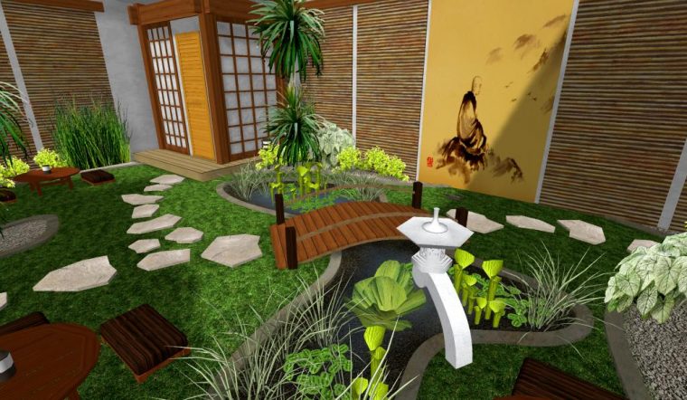 Diseño De Un Jardín De Estilo Tradicional Zen Japonés Para … encequiconcerne Fotos De Jardines De Casas