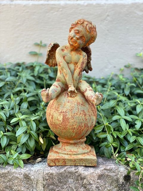 Estatua De Jardín Angel – Hierro (Fundido/Forjado … tout Estatuas Para Jardines