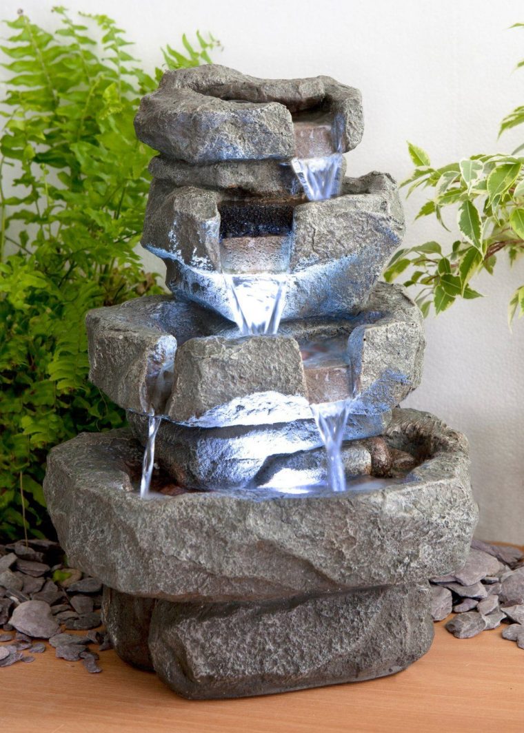Fontaine Zen Jardin Fontaine D Intérieur Shubunkin À Led … destiné Fontaine De Jardin Brico