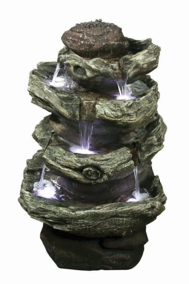 Fuente De Agua En Espiral De Resina Imitación Piedra … serapportantà Comprar Fuentes De Agua Para Jardin