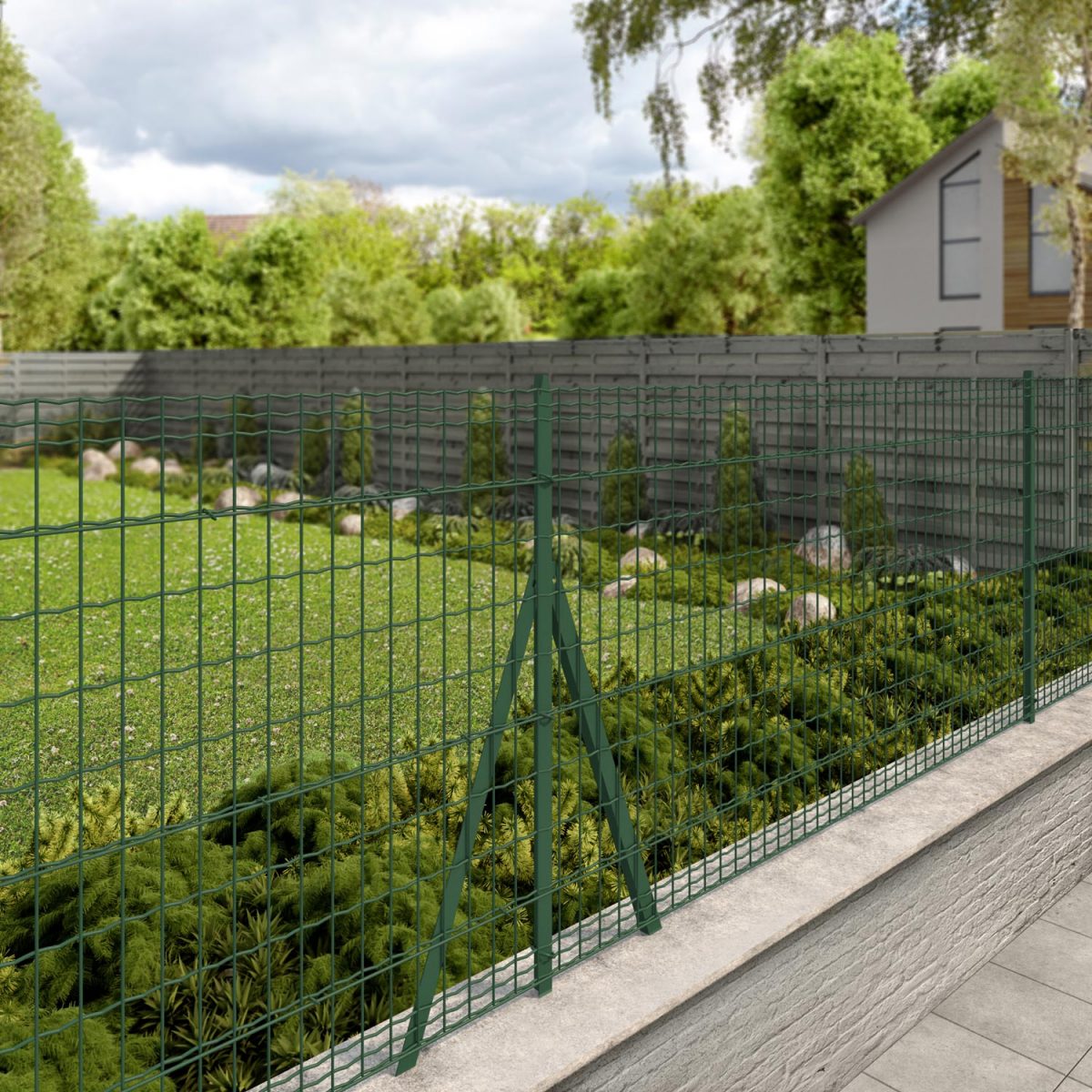 Grillage Rouleau Soudé Luxor Nature Vert, H.1 X L.20 M ... destiné Cloture Grillage Rigide