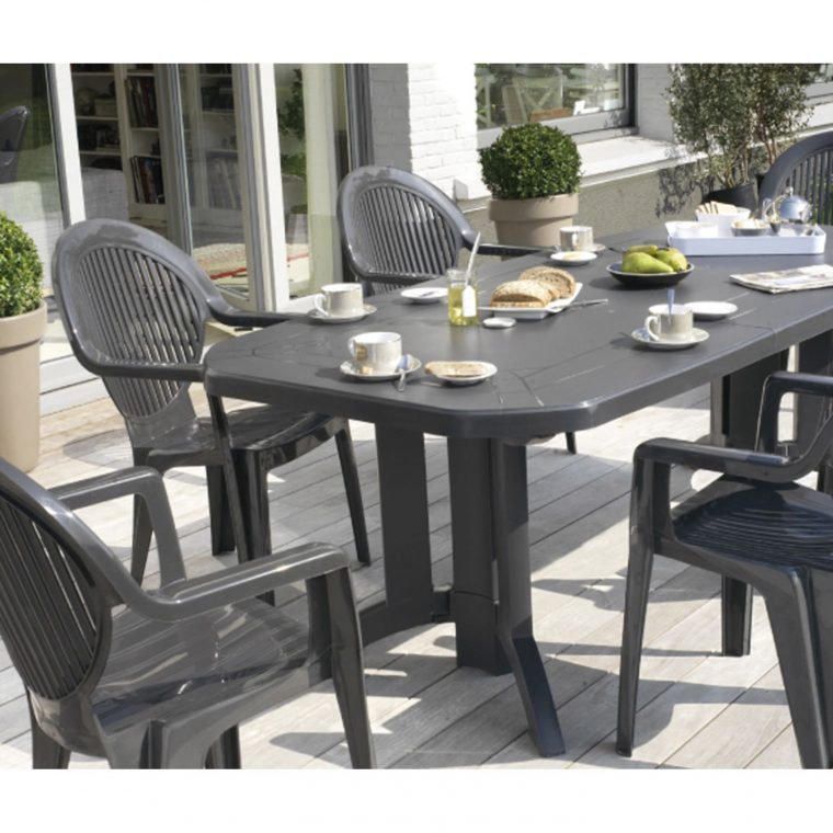 Grosfillex – Table De Jardin Vega 165/220 X 100Cm … pour Table Grosfillex Vega Auchan