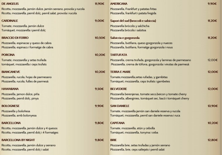 Gula Gastronómica: Antichi Sapori De Angelis (2 ... encequiconcerne Precios Pizza Jardin
