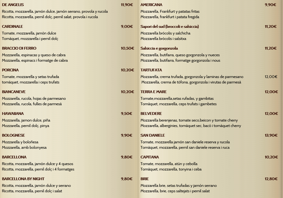 Gula Gastronómica: Antichi Sapori De Angelis (2 ... encequiconcerne Precios Pizza Jardin