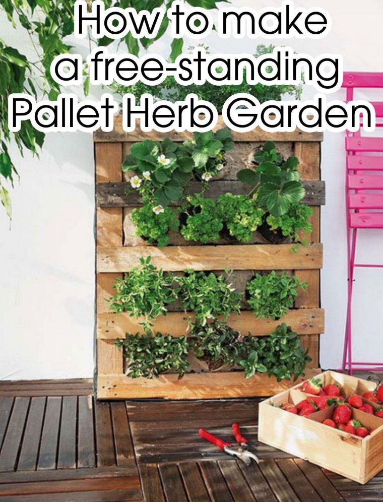 How To Make A Free-Standing (Vertical) Pallet Herb Garden … tout Jardin Vertical Pallet