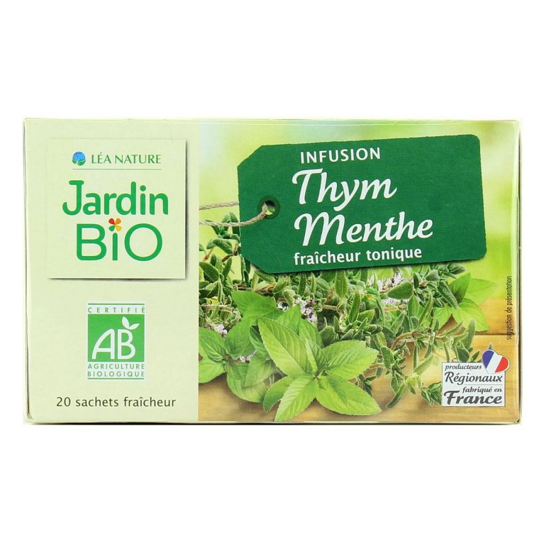 Jardin Bio Thé Infusion Thym Menthe – Fraicheur Tonique … destiné Infusion Nuit Paisible Jardin Bio