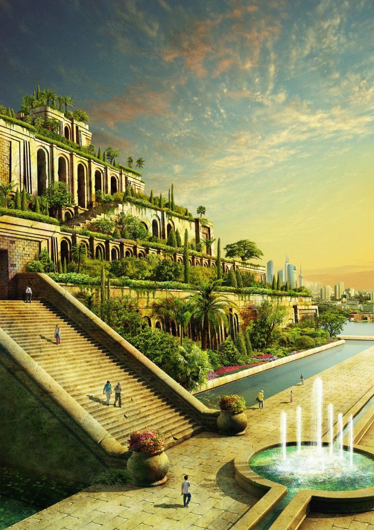 Jardines Colgantes De Babilonia Ninive – Idées Fantastiques à Jardines De Babilonia
