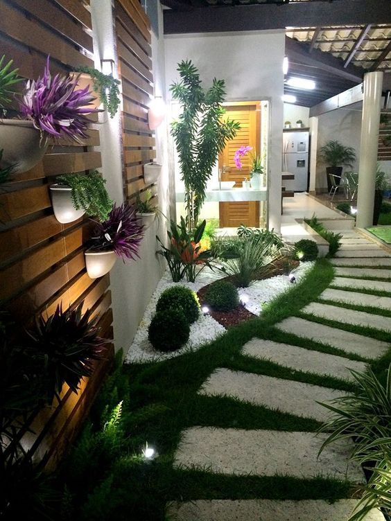 Jardines-Entradas-Pasillos (24) | Decoracion De Interiores … encequiconcerne Jardines Exteriores De Casas Modernas