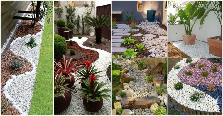 Jardines Pequeños Para Frentes De Casas Con Piedras … à Jardines De Casas Pequeñas