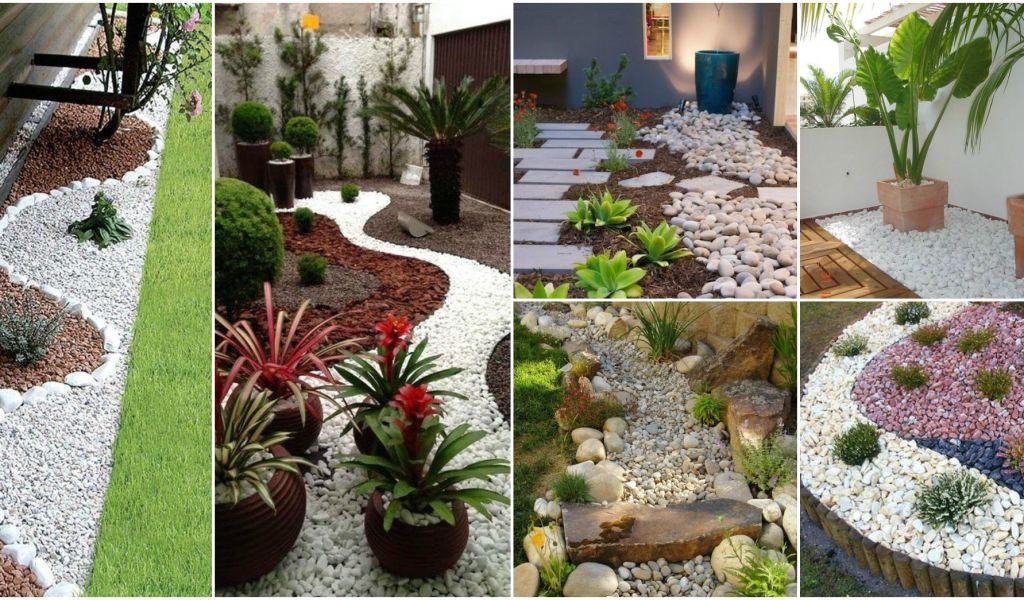 Jardines Pequeños Para Frentes De Casas Con Piedras ... dedans Pequeños Jardines En Casa