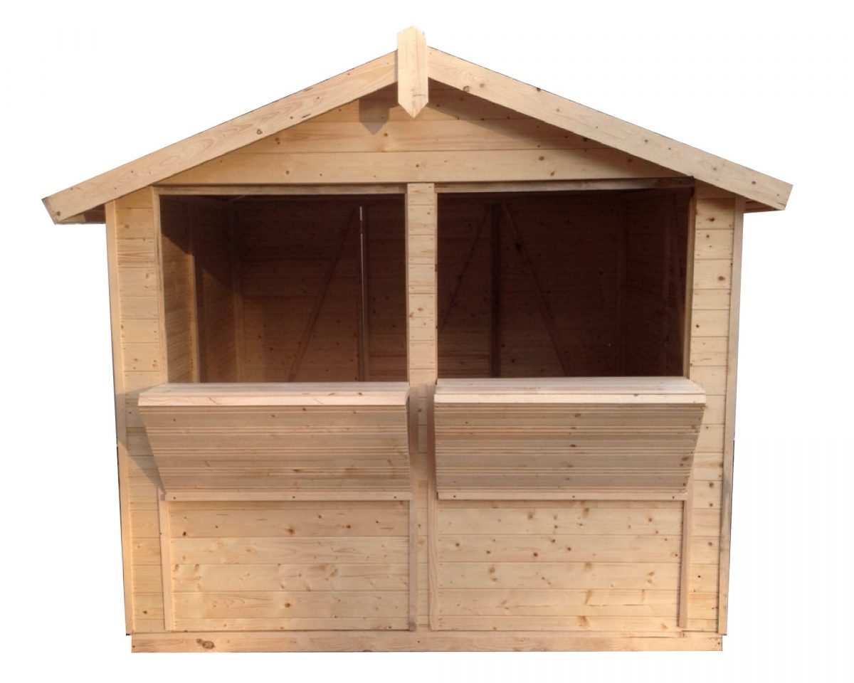 Kiosques De Vente | Kiosque (19Mm),3,3X3,3X2,3M (3,0X3,0M ... avec Kiosque En Bois Commercial