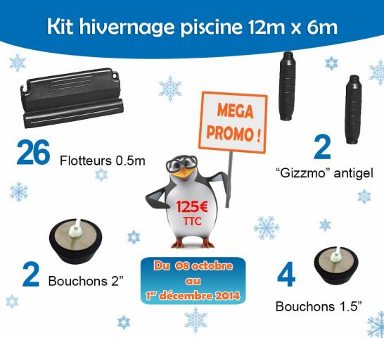 Kit Antigel Piscine 12X6M - Piscines Bois tout Bache 12X6