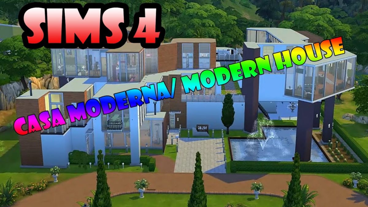 Los Sims 4: Casa Moderna / Modern House + Descarga ... à Los Sims 2 Mansiones Y Jardines