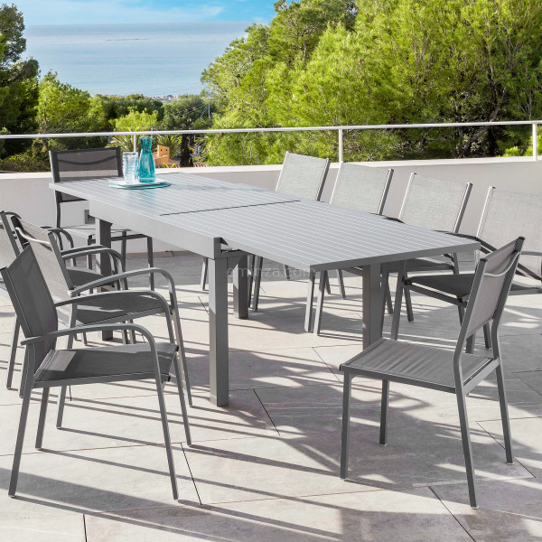 Mesa De Jardín Rectangular Extensible Aluminio Murano … tout Mesa De Jardin Extensible