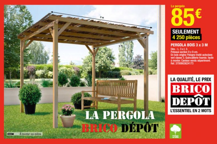 Pergola Brico Depot ⋆ Catalogues Brico Dépôt 2021 encequiconcerne Maisonnette En Bois Brico Depot