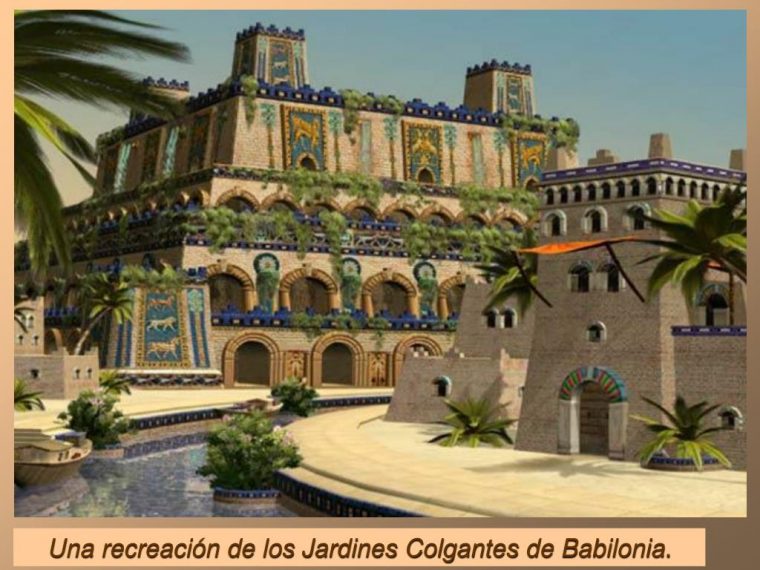 Ppt – Una Recreación De Los Jardines Colgantes De … intérieur Jardines Colgantes De Babilonia Fotos