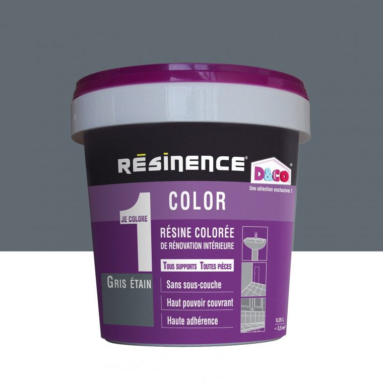 Résine Colorée Color Resinence, Gris Étain, 0.25 L | Leroy … pour Résine De Sol Leroy Merlin