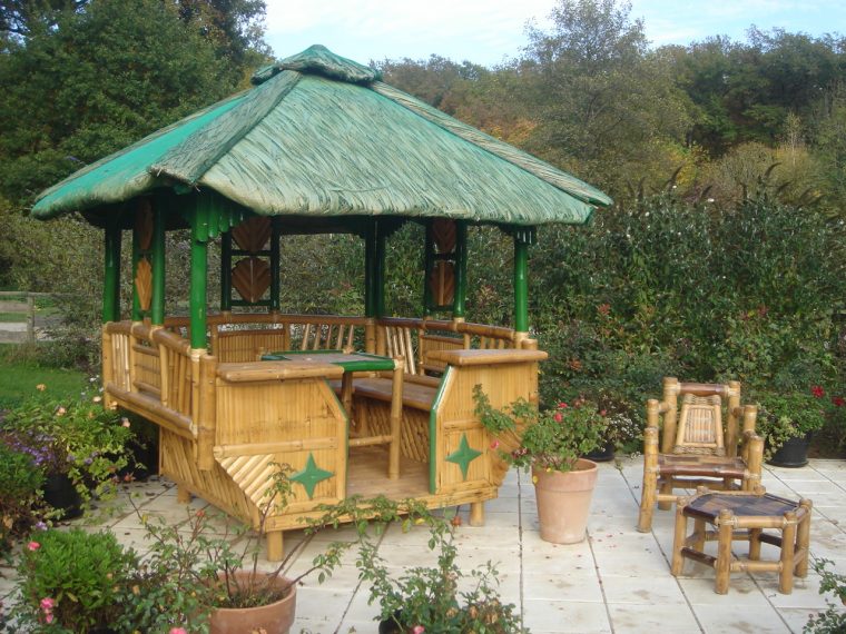 Salon De Jardin En Bambou – Idées De Décoration Intérieure … dedans Tonnelle En Bambou