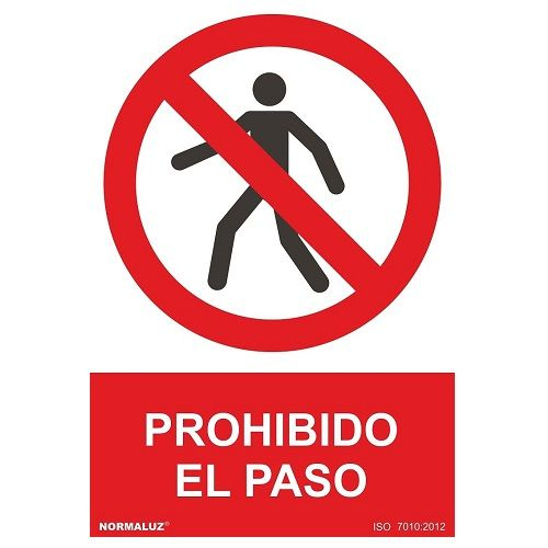 Señal Prohibido El Paso Pvc 21X30 Cm Rojo serapportantà El Jardín Prohibido