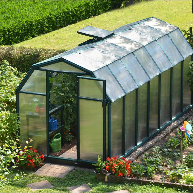 Serre De Jardin Ecogrow 8.8 M², Résine Et Polycarbonate … destiné Serre De Jardin Verre Ou Polycarbonate