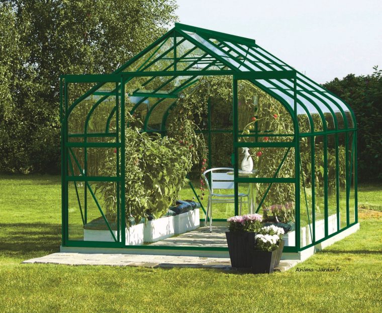 Serre De Jardin En Verre Et Plexiglass, Diana 8300, Laqué … à Serre De Jardin 7M2