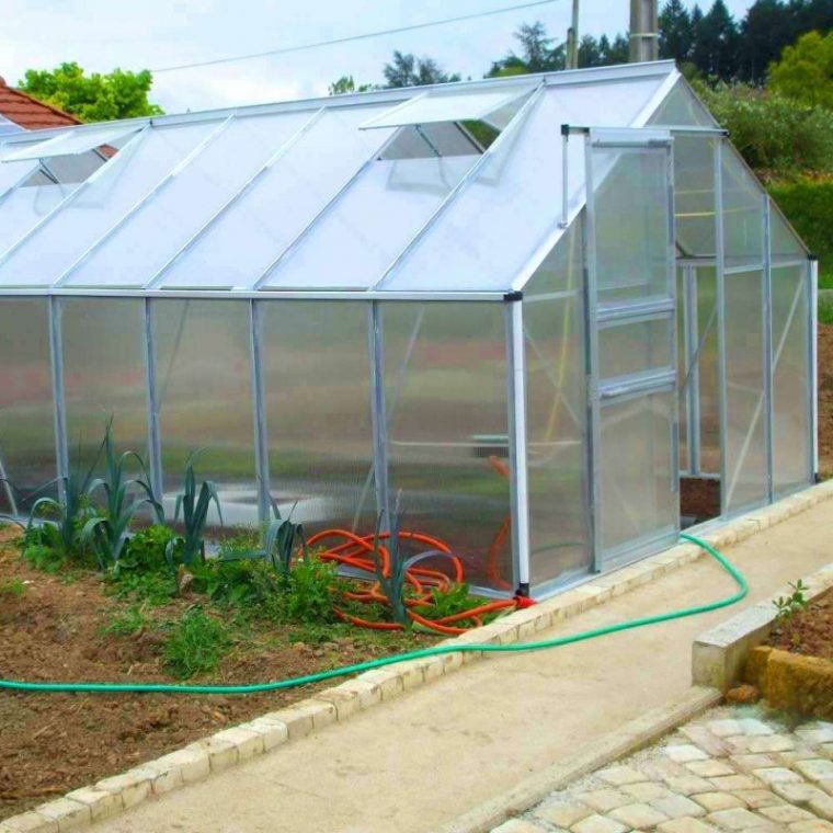 Serre De Jardin Polycarbonate Et Aluminium 12,25M² | Le … à Serre De Jardin Verre Ou Polycarbonate