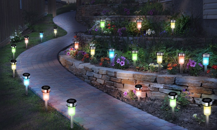 Solar Led Garden Lights | Groupon Goods dedans Luces Led Solares Para Jardin