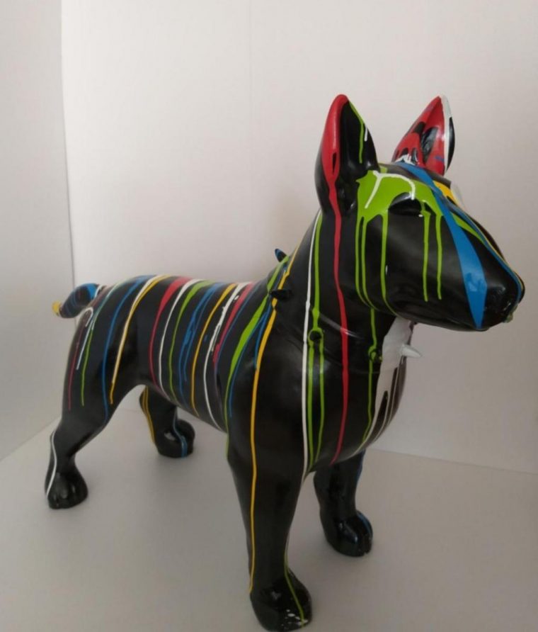 Statue Résine Bull Terrier H43 Cm – Livraison Gratuite tout Grossiste Animaux En Résine