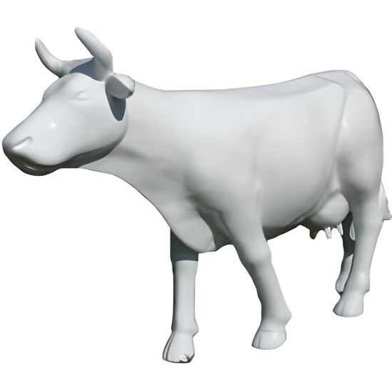 Statue Vache Blanche Grandeur Nature. - Cdiscount Maison encequiconcerne Vache Resine Grandeur Nature Occasion
