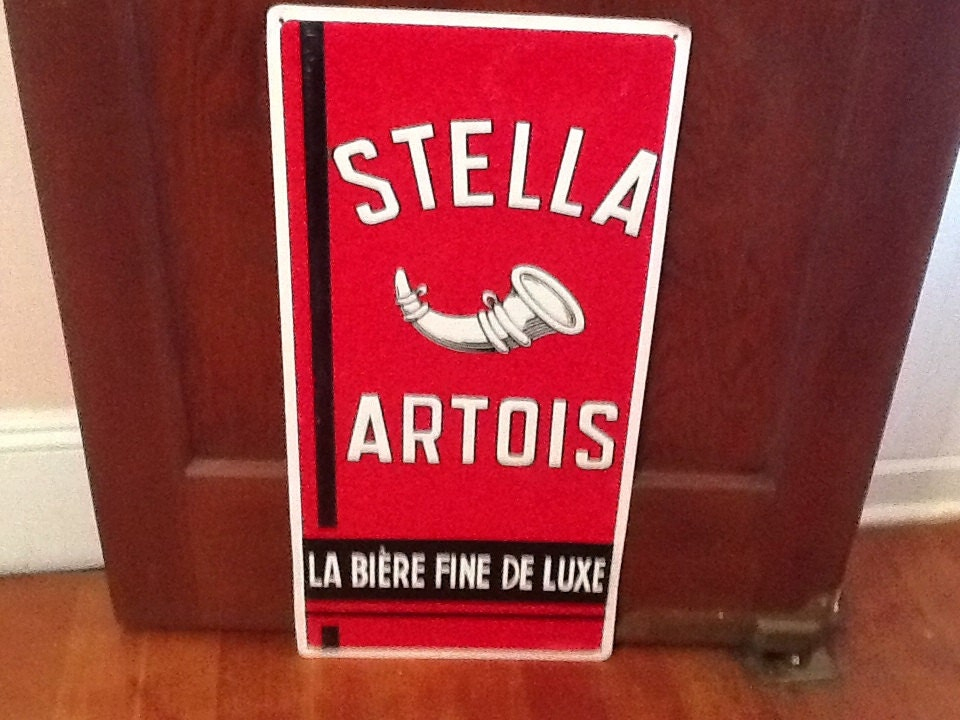 Stella Artois Lager From Belgium Metal Sign tout Métal Artois