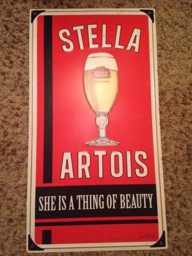 Stella-Artois-Thing-Of-Beauty-Large-32-034-Tin-Metal-Beer ... à Métal Artois