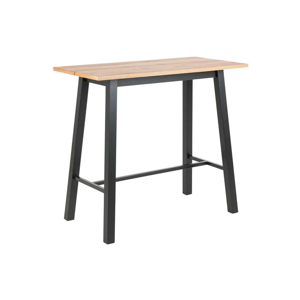 Table De Bar Liden - Couleur Chêne/Noire - 105X58X117 Cm ... intérieur Table Haute Jysk