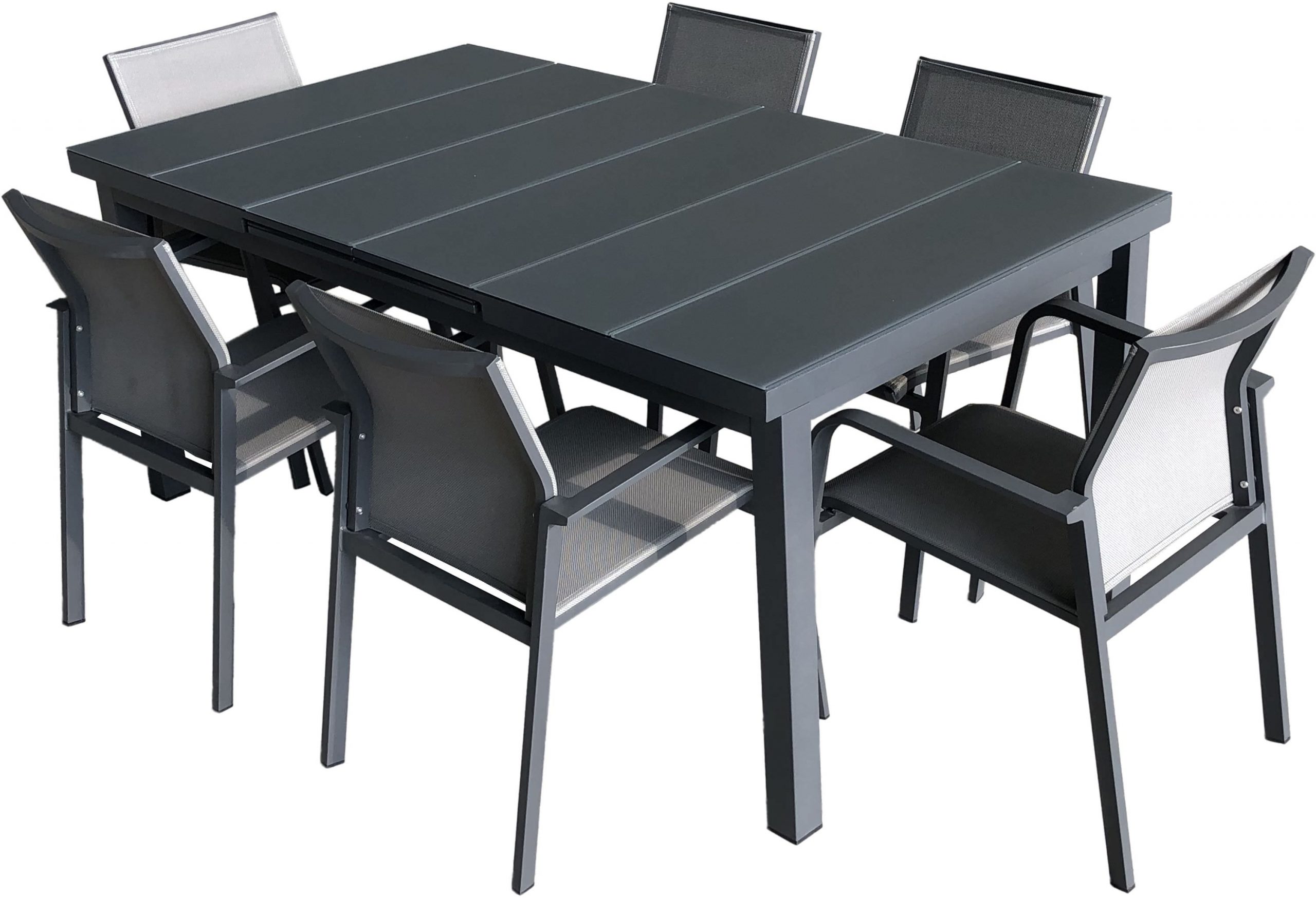 Table De Jardin Alu Extensible Aluminium| Delorm | Gris dedans Table Jardin Ceramique Extensible