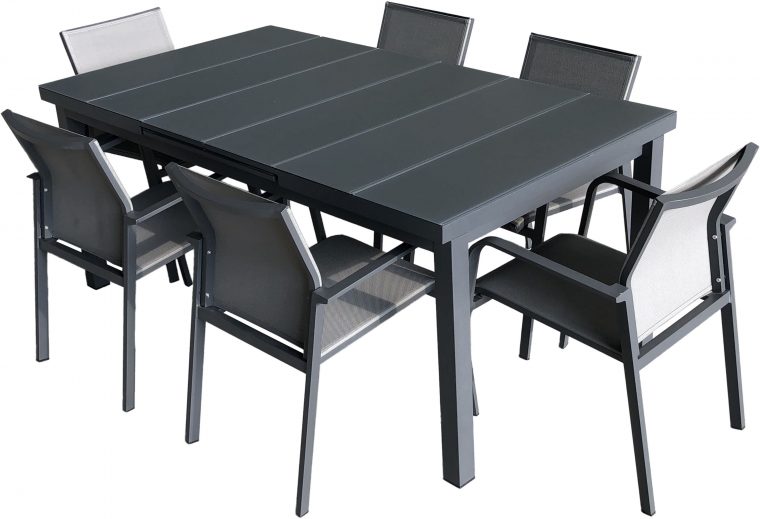 Table De Jardin Alu Extensible Aluminium| Delorm | Gris tout Table De Jardin Extensible Hesperide