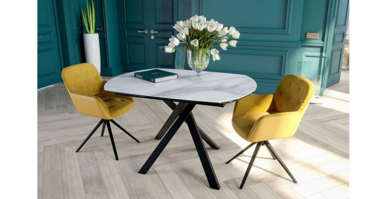 Table Extensible 130/190 Cm Contemporaine En Céramique … encequiconcerne Table Jardin Ceramique Extensible