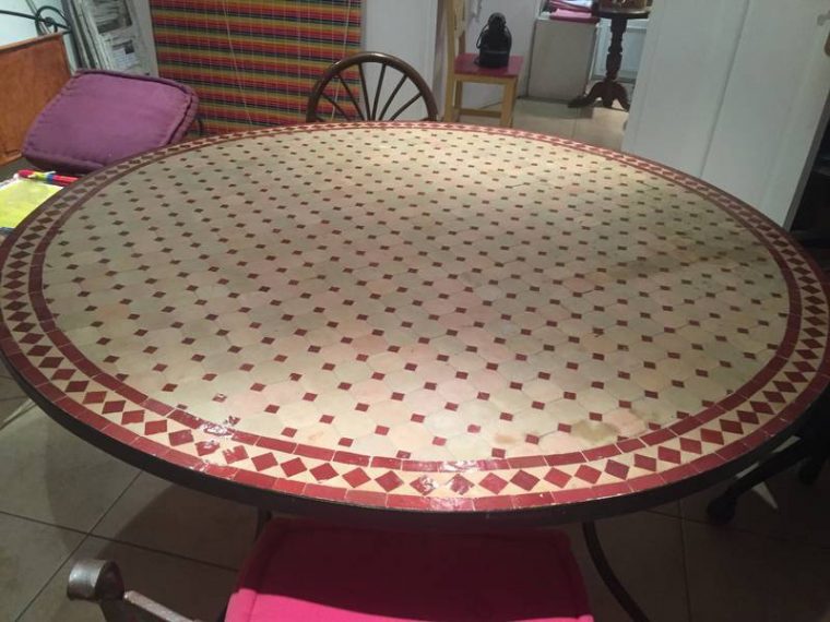 Table Mosaïque Ronde 150 Cm – Meubles Et Décoration Saint … intérieur Table Mosaique Occasion