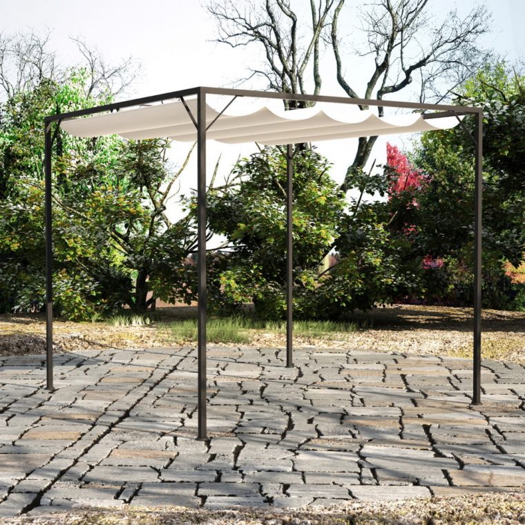 Vidaxl – Kiosque Pavillon Gazebo De Jardin Avec Auvent … concernant Kiosque Commercial Pas Cher