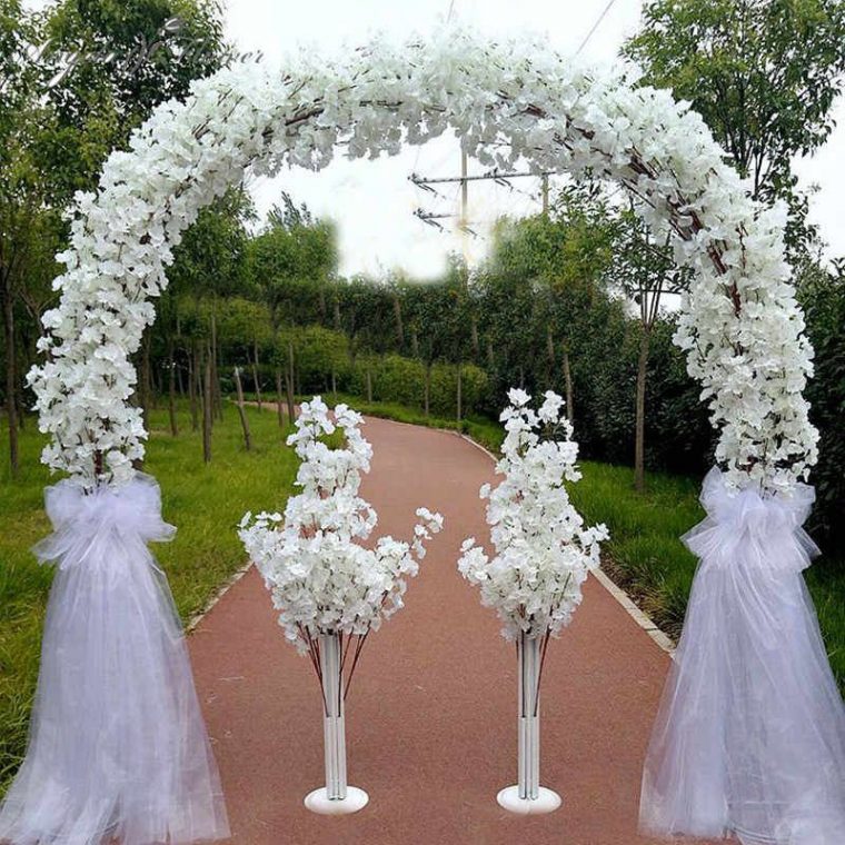2.5M Metal Wedding Iron Arch Stand Decorative Artificial … à Metak Easy Arch