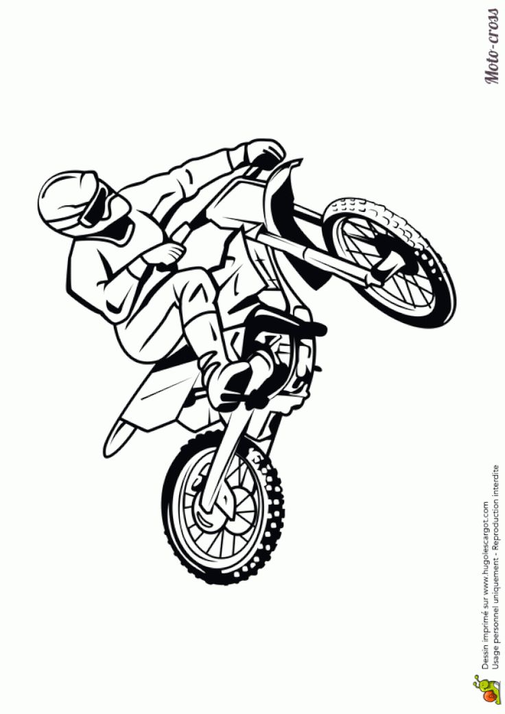 coloriage moto cross à imprimer