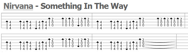something in the way tablature