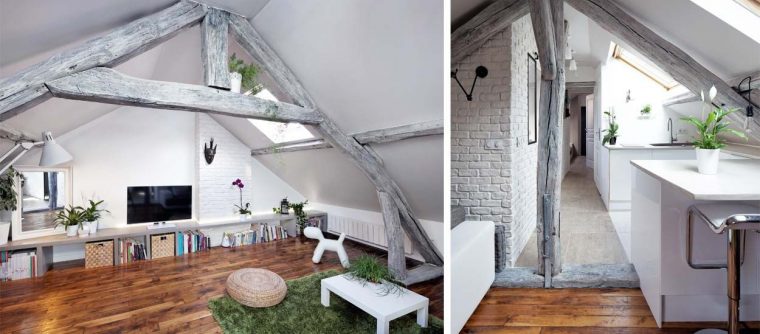 9 Idées À Piquer À Ce Superbe Appartement Sous Les Combles Parfaitement … avec Salon De Jardin Aluminium Sous Pente