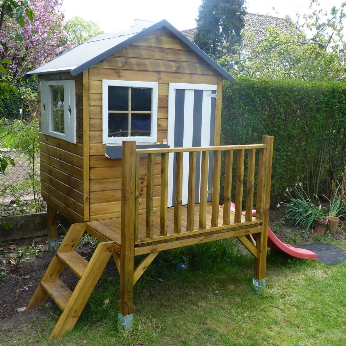 Acheter Cabane En Bois Sur Pilotis - Jardin Piscine Et Cabane à Salon De Jardin Carrefour Du Monde Occasion