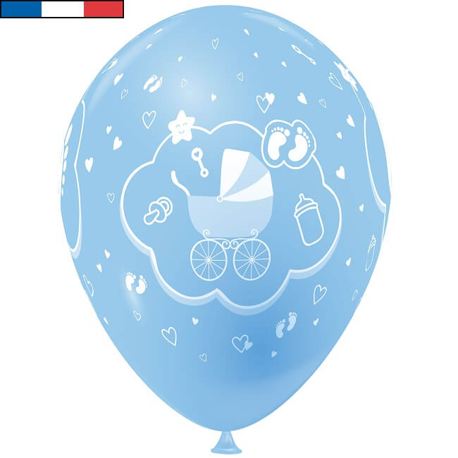 Ballon Français Naissance Opaque En Latex Bleu Pâle R/43655 encequiconcerne Decoration Chambre Environ Bleu Ciel