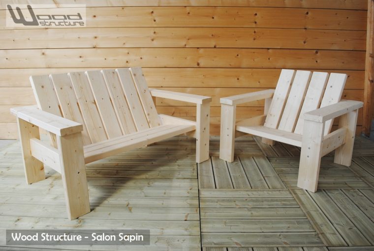 Banc Sapin Du Nord – Banc De Jardin – Wood Structure dedans Cdiscount Salon De Jardin Du Nord